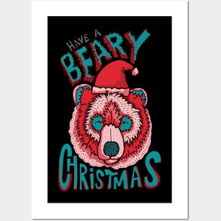 Beary Christmas reds Posters and Art